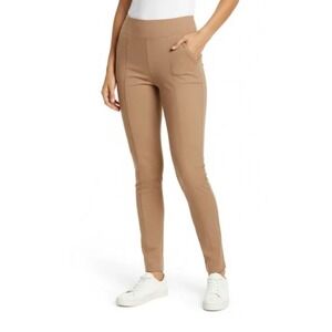 Betabrand NWOT Power Down Pant Skinny Dress Pant Yoga Pants‎ Small Petite Taupe